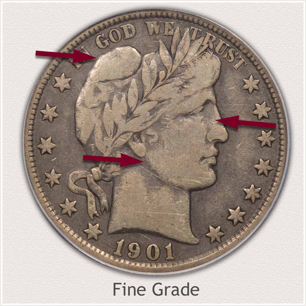 Fine Grade Barber Half Dollar