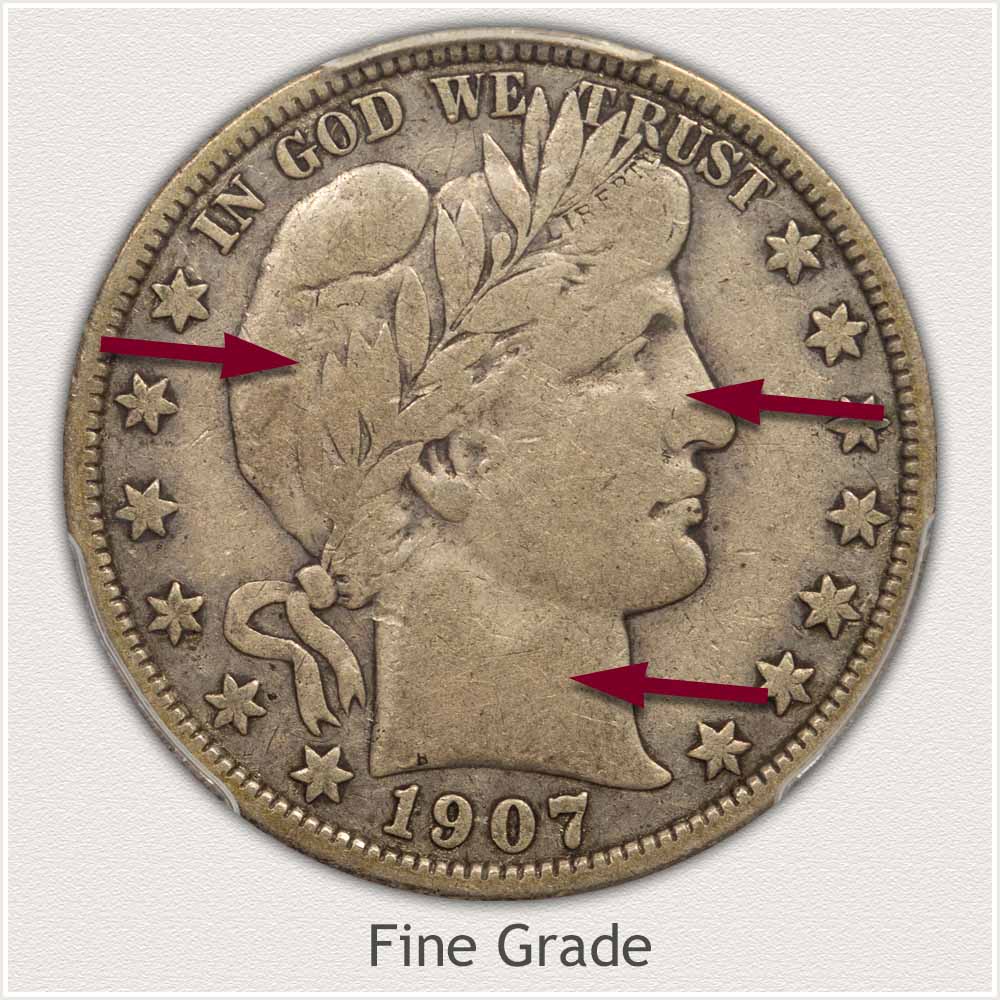 Fine Grade Barber Half Dollar