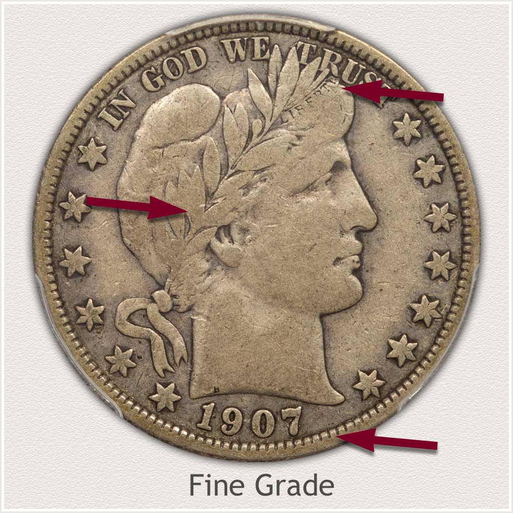 Fine Grade Barber Half Dollar