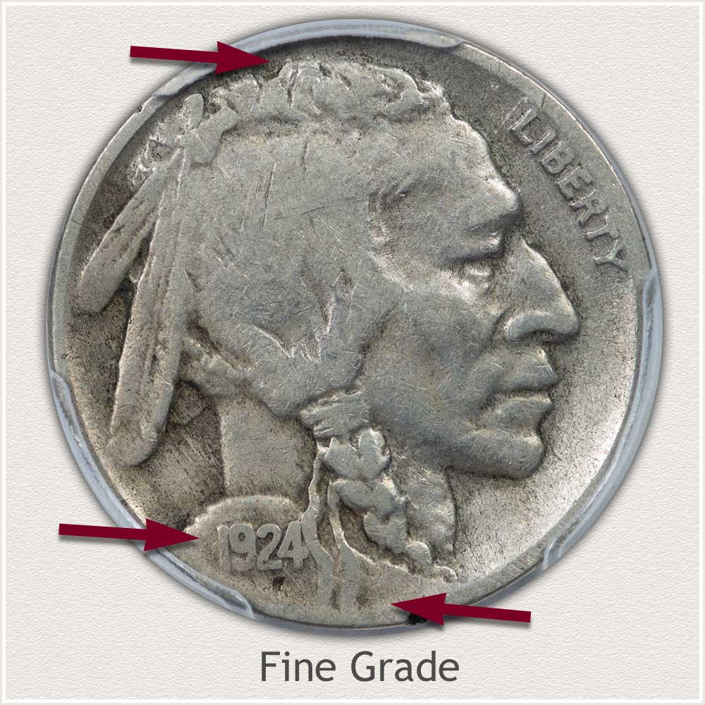 Fine Grade Obverse Buffalo Nickel