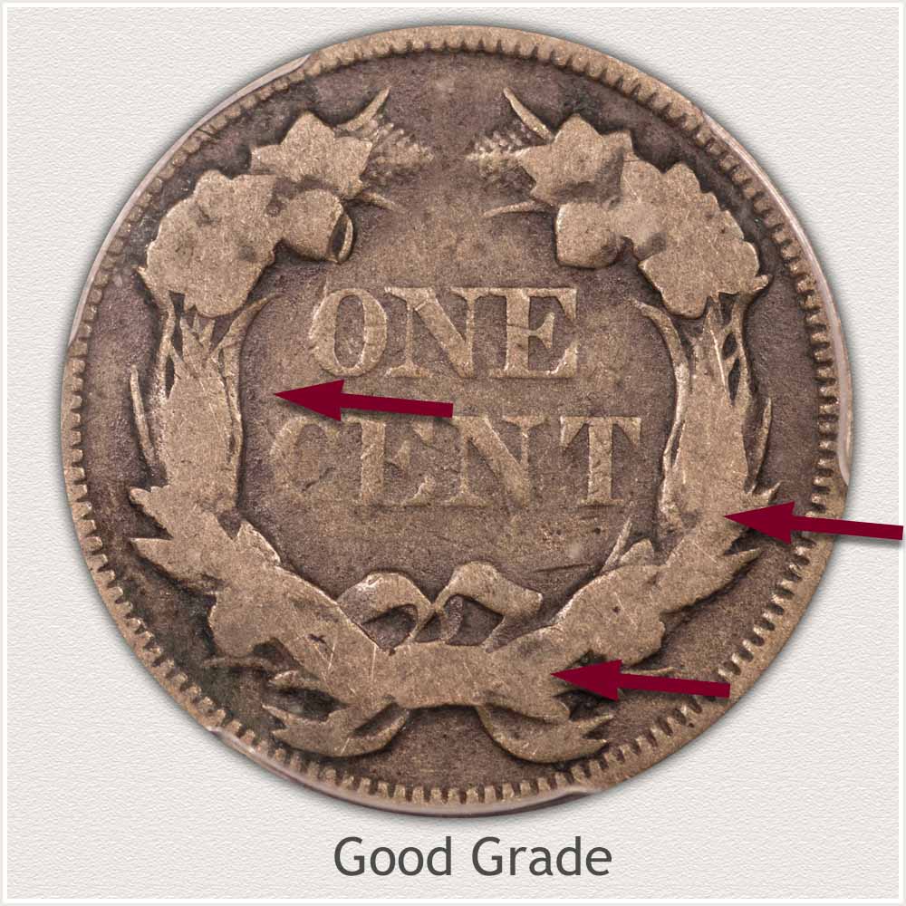 Reverse View: Good Grade Flying Eagle Penny