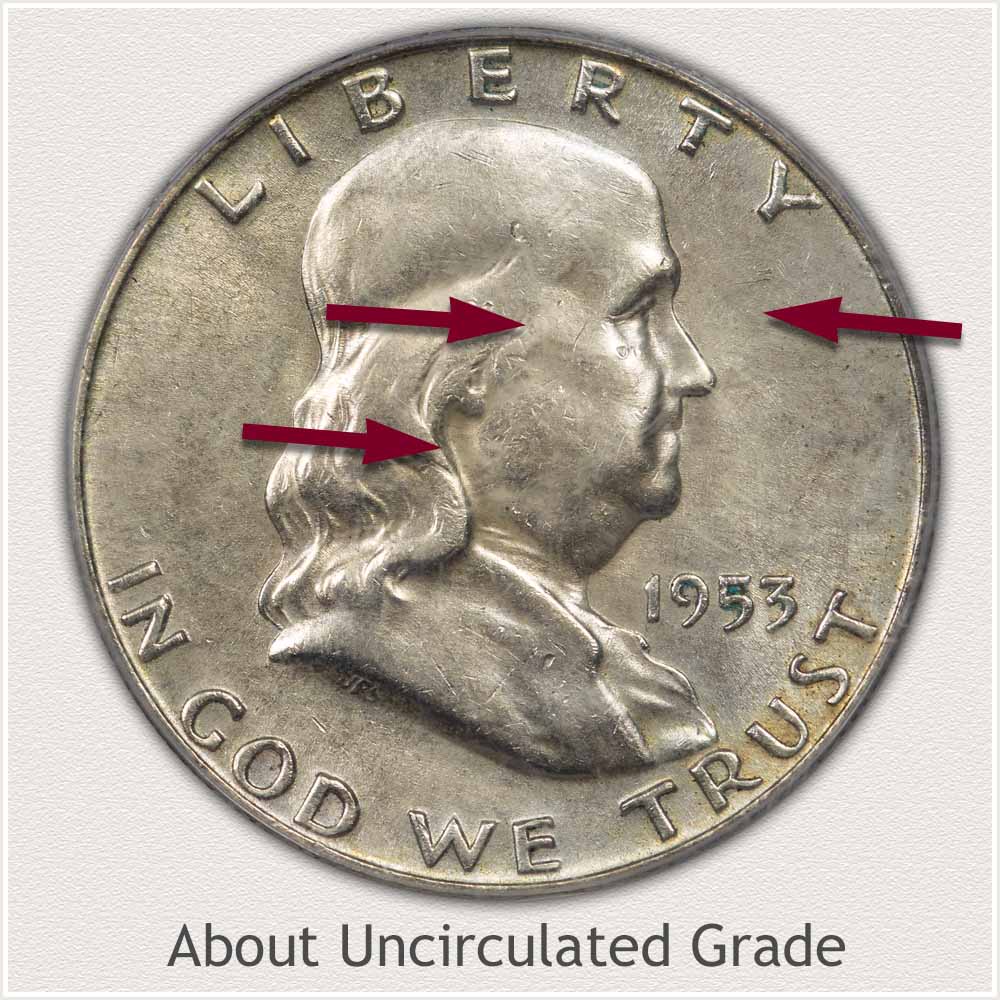 Franklin Half Dollar About Uncirculated Grade