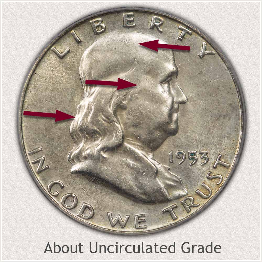 Franklin Half Dollar About Uncirculated Grade