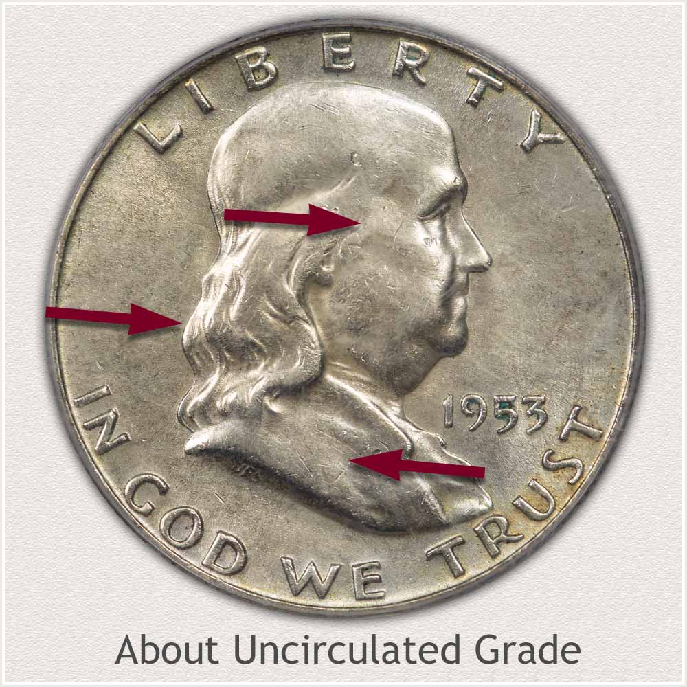 Franklin Half Dollar About Uncirculated Grade