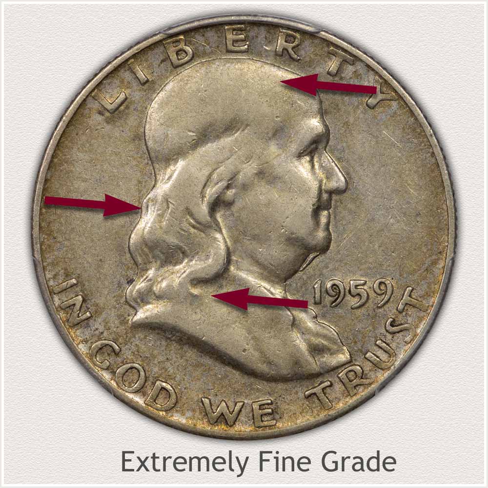 Extremely Fine Grade Franklin Half Dollar