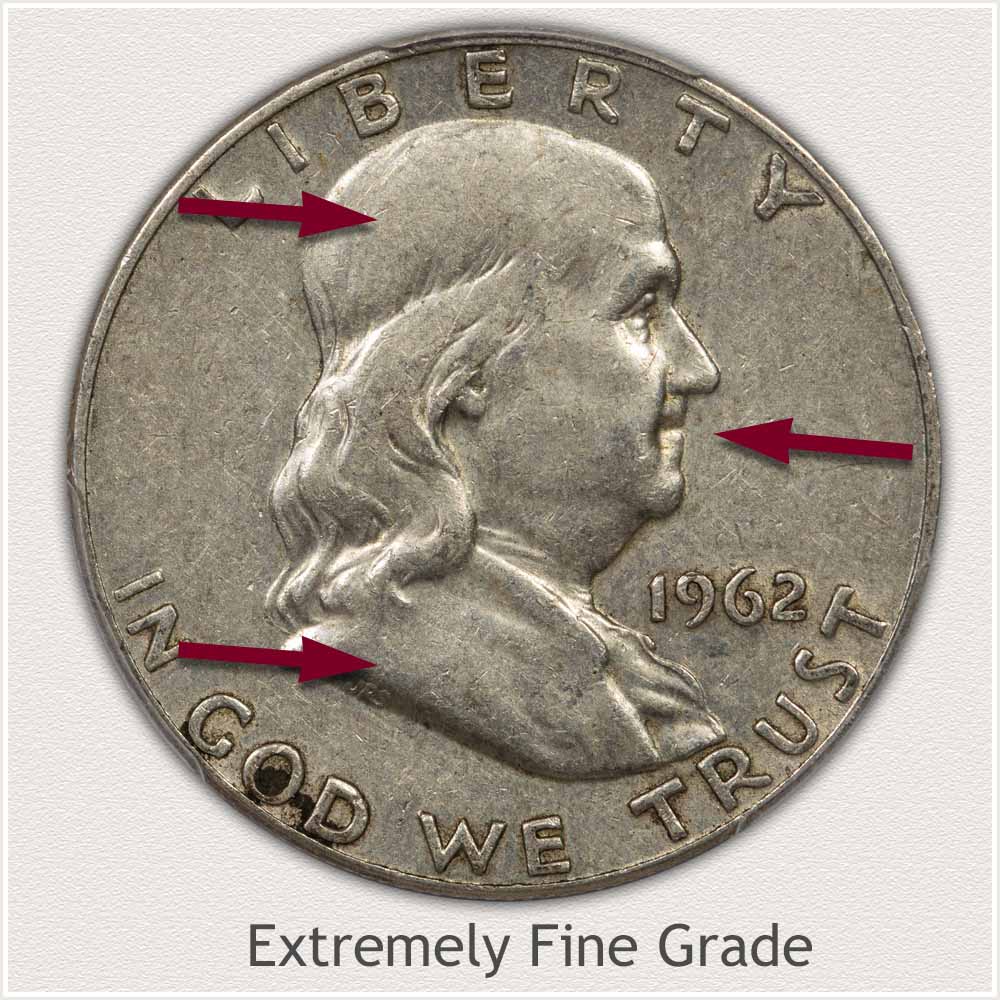 Extremely Fine Grade Franklin Half Dollar