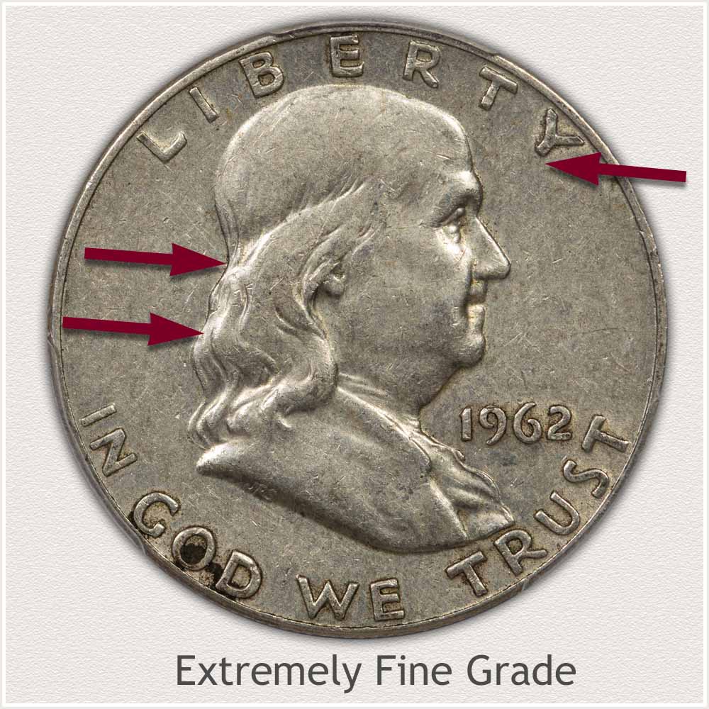 Extremely Fine Grade Franklin Half Dollar