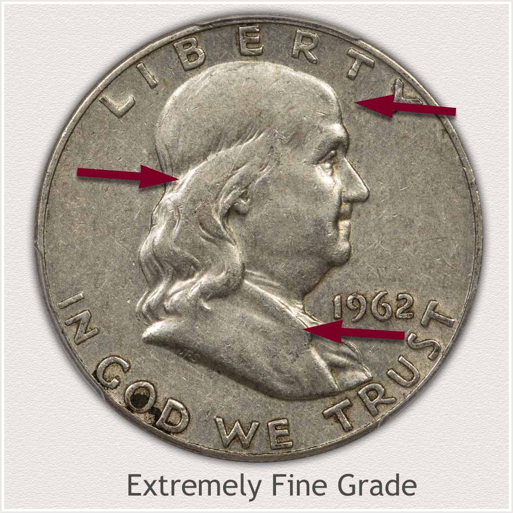 Extremely Fine Grade Franklin Half Dollar