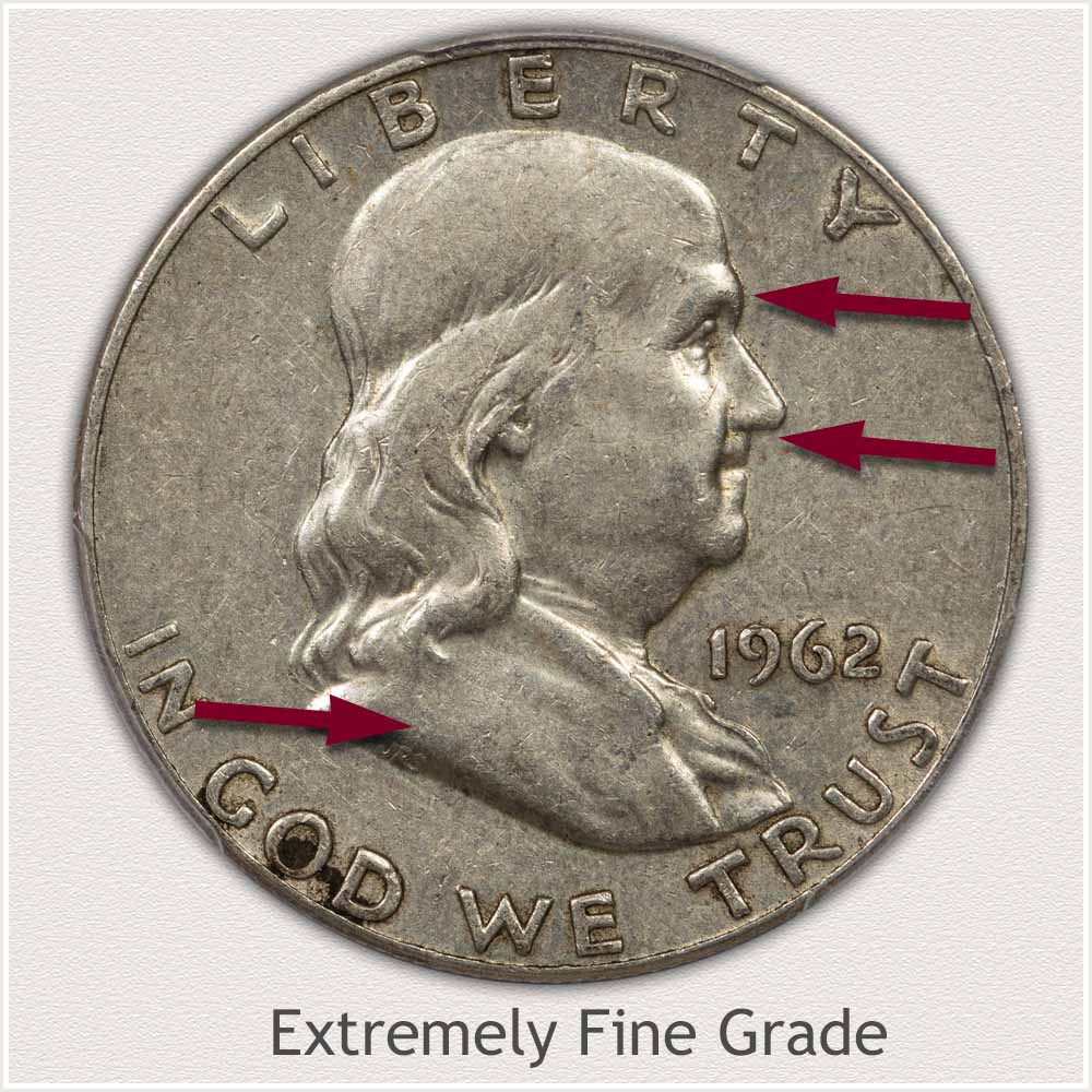 Extremely Fine Grade Franklin Half Dollar