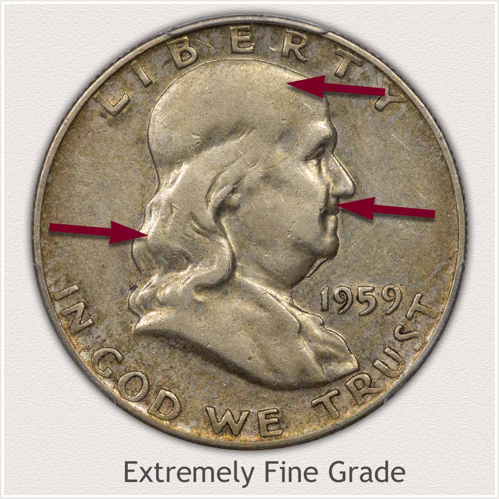 Extremely Fine Grade Franklin Half Dollar