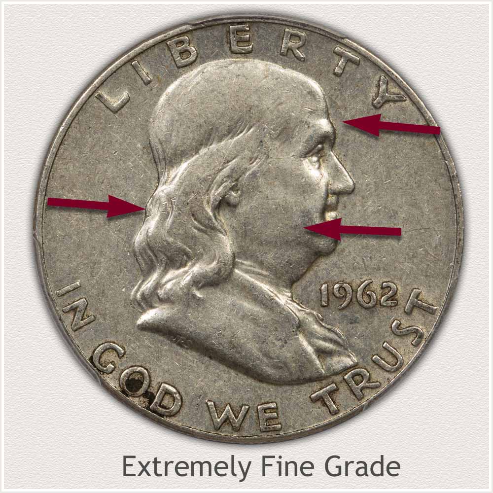 Extremely Fine Grade Franklin Half Dollar