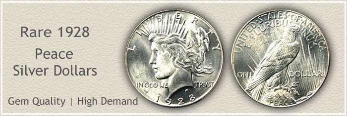 Rare 1928 Peace Silver Dollar