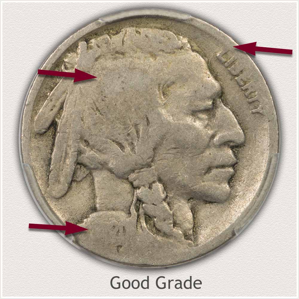 An Example of a Good Grade 1920 Buffalo Nickel