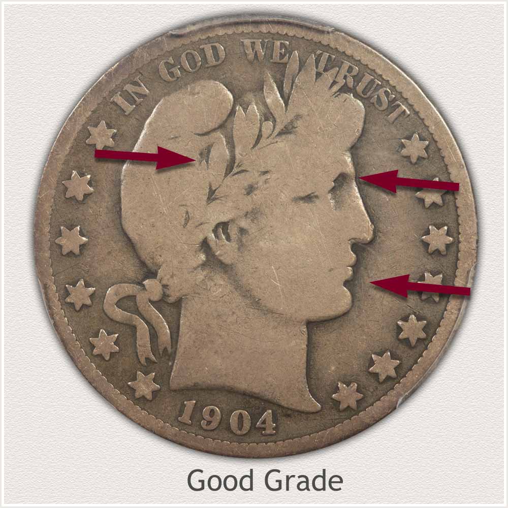 Barber Half Dollar in Good Grade