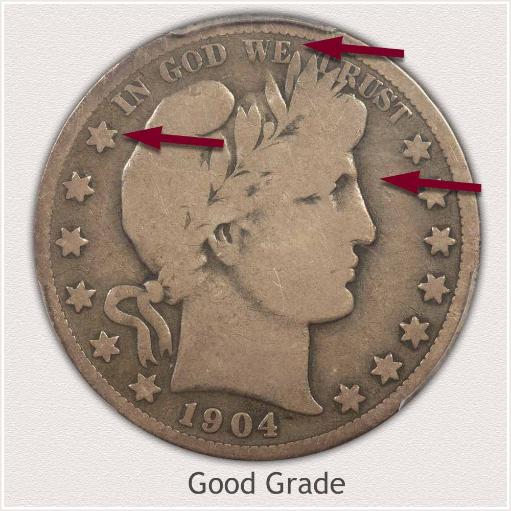 Barber Half Dollar in Good Grade