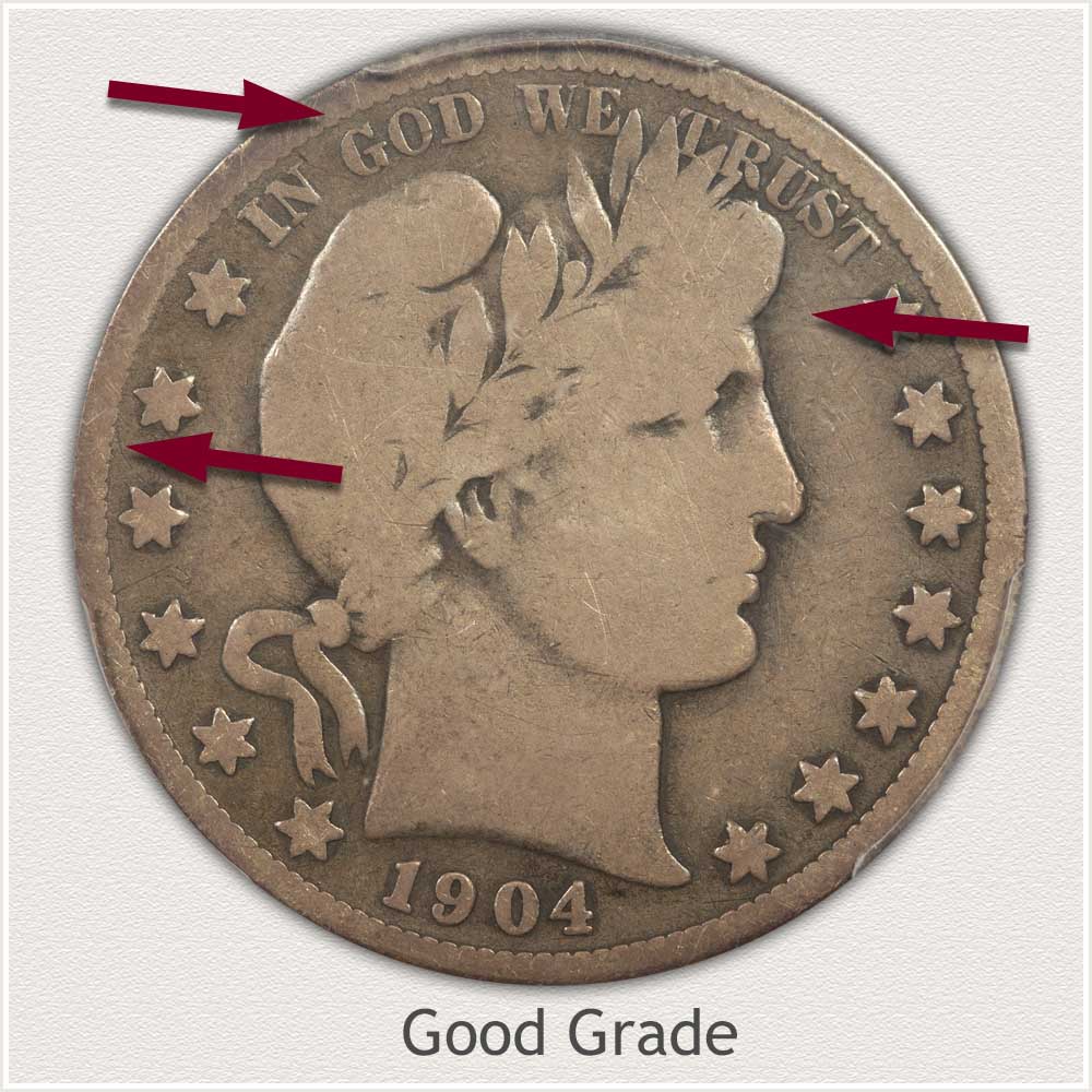 Barber Half Dollar in Good Grade