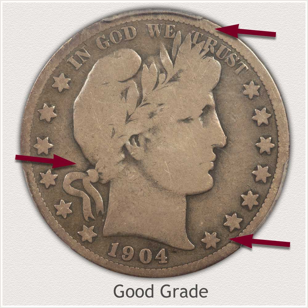 Barber Half Dollar in Good Grade