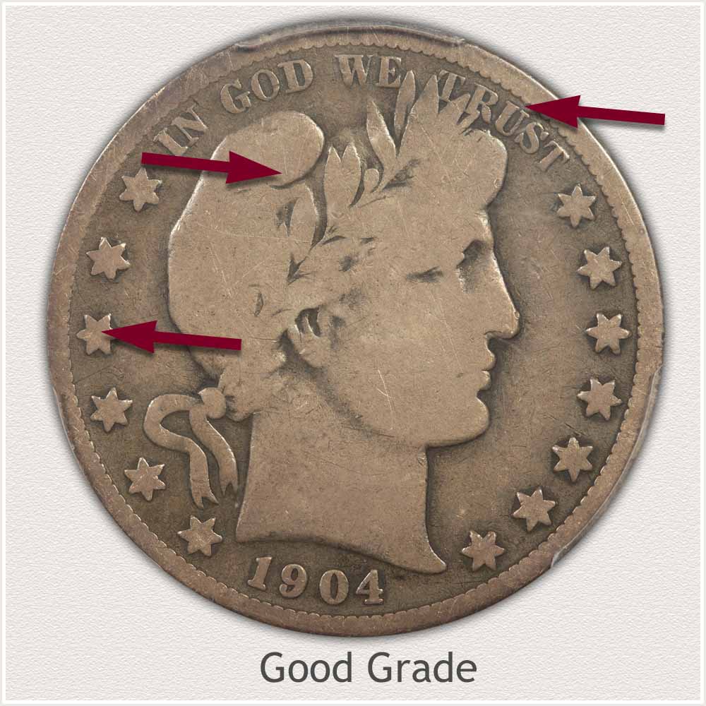 Barber Half Dollar in Good Grade