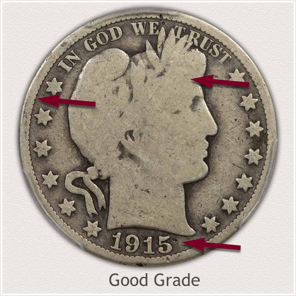 Barber Half Dollar in Good Grade