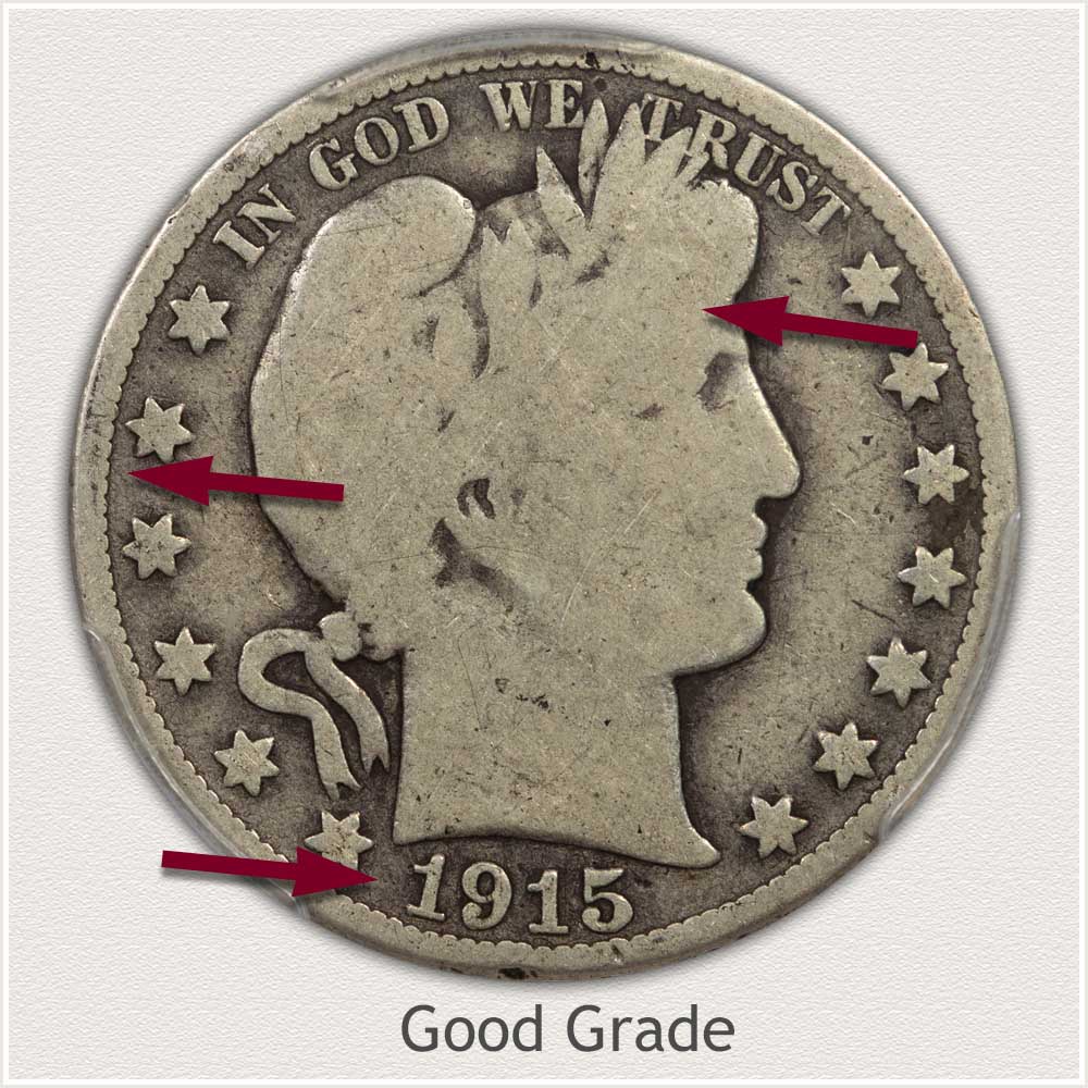 Barber Half Dollar in Good Grade