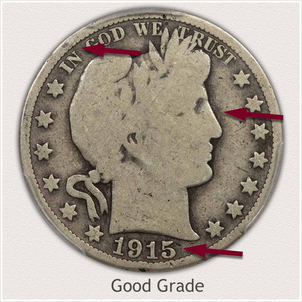 Barber Half Dollar in Good Grade