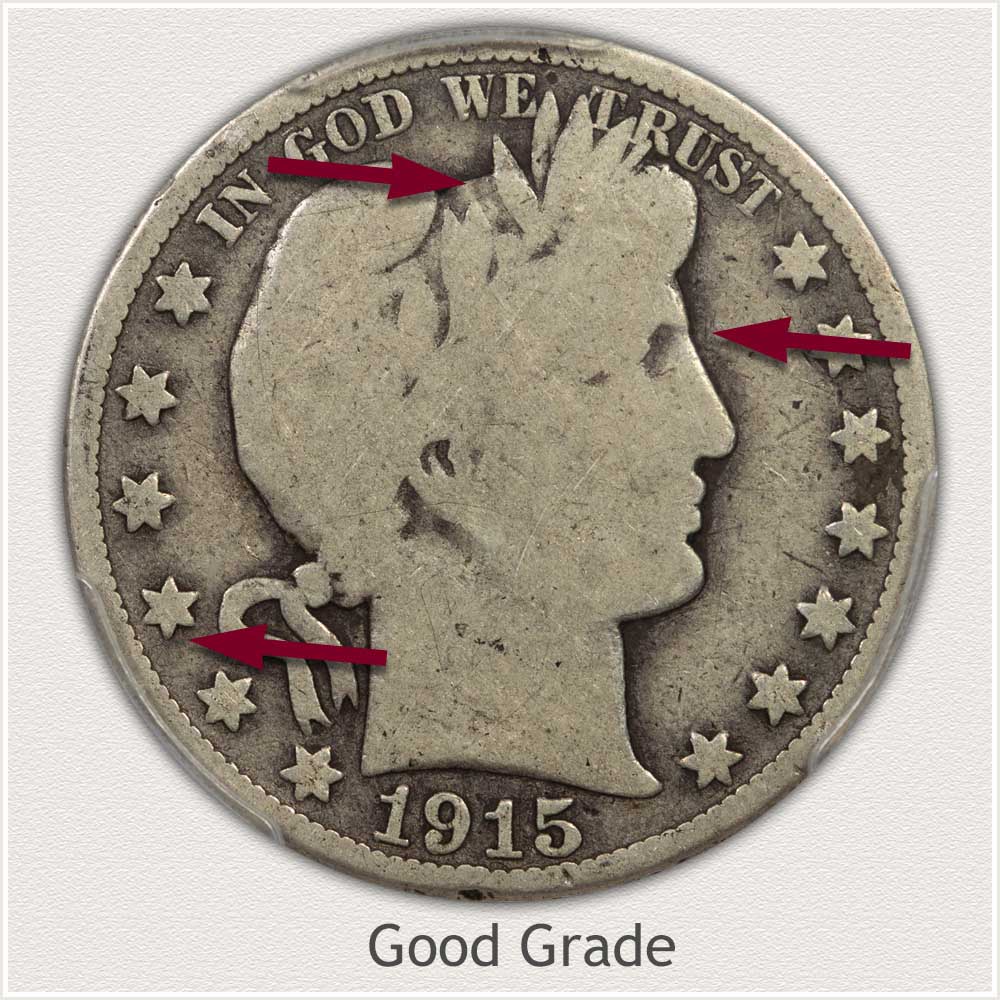 Barber Half Dollar in Good Grade