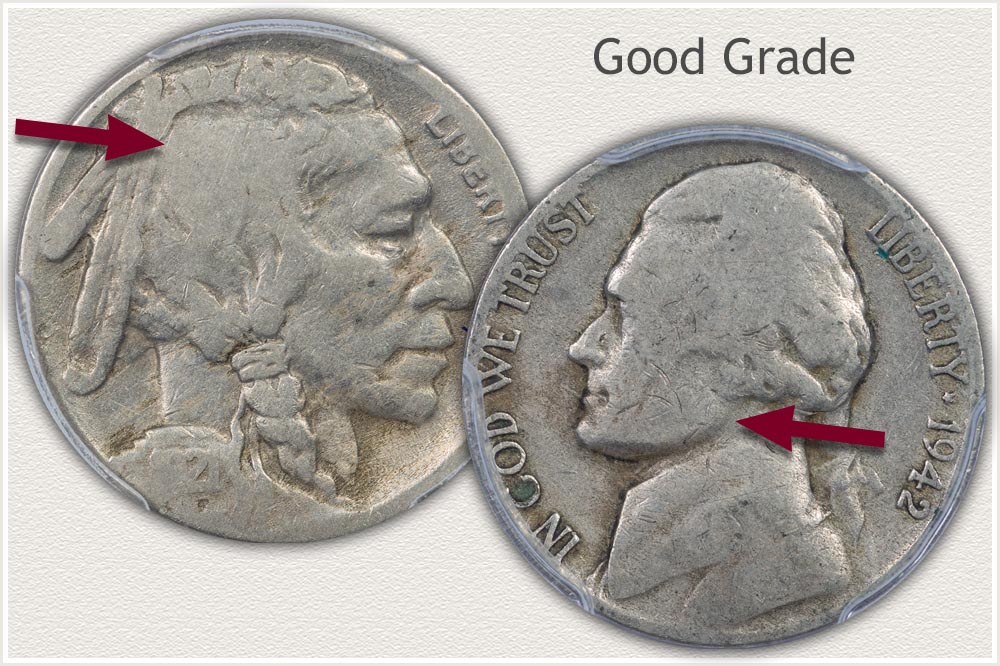 Good Condition Examples of a Buffalo and Jefferson Nickel