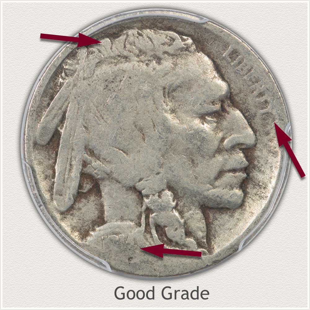 Grading Image Good Condition Buffalo Nickel