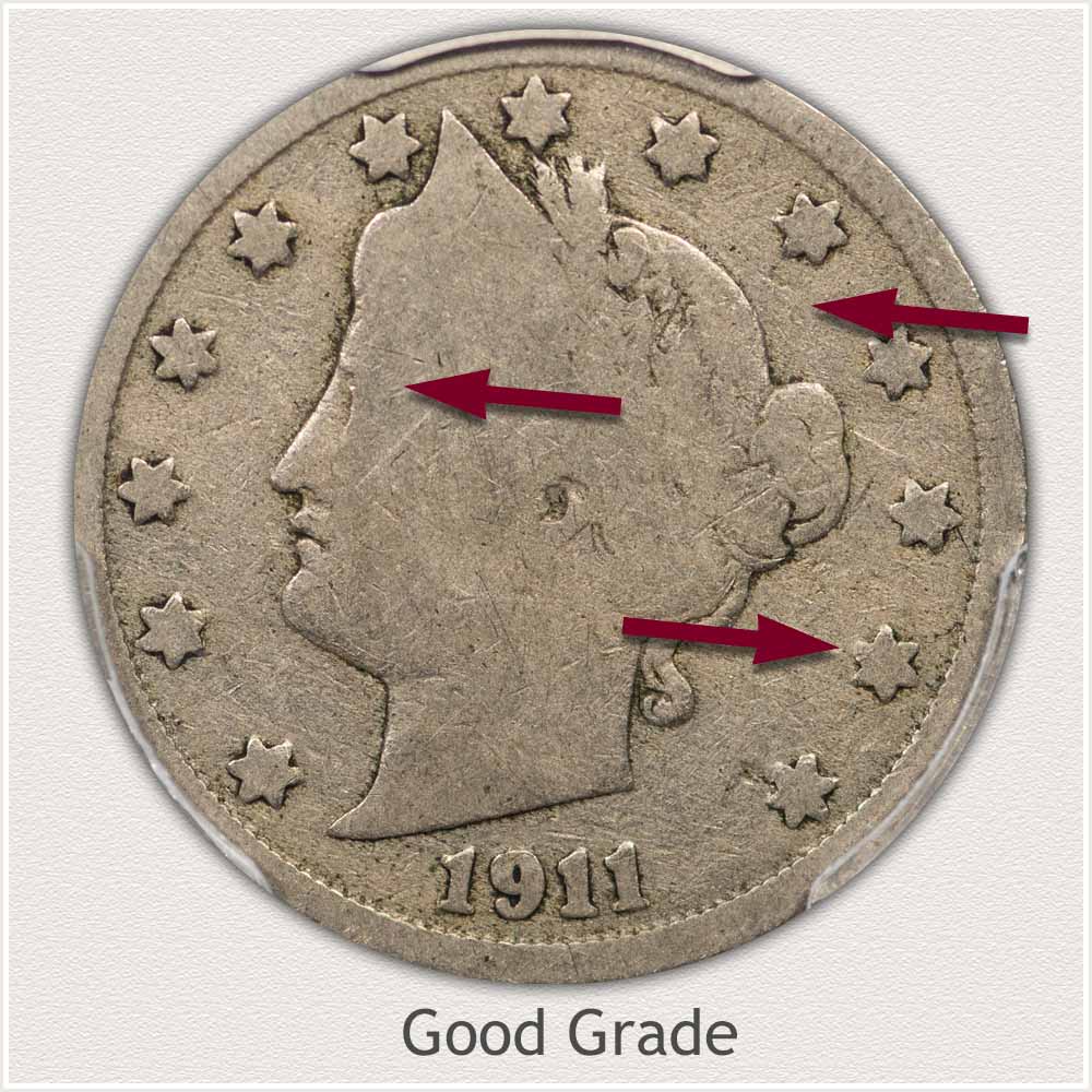 Example Liberty Nickel in Good Grade Condition