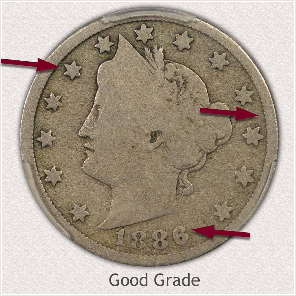 Pleasing Good Grade Liberty Nickel