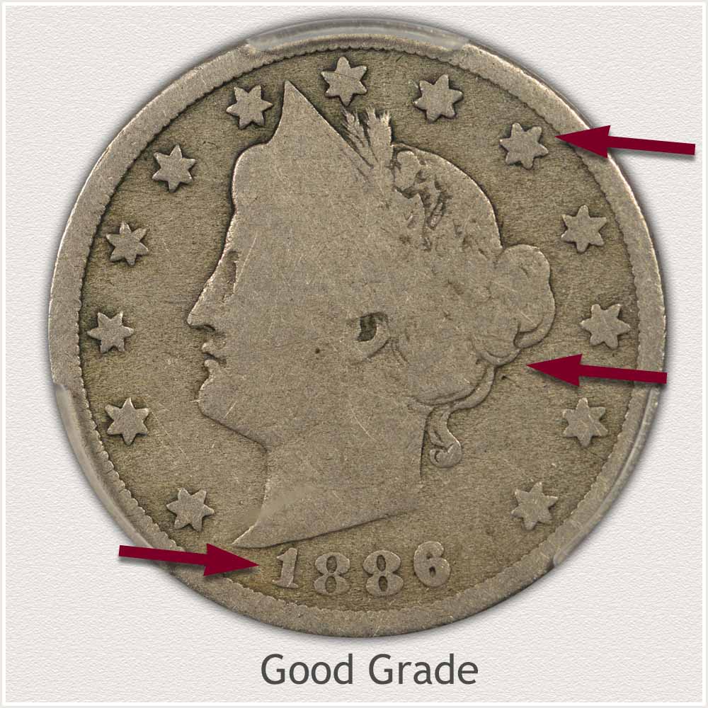 Example Liberty Nickel in Good Grade