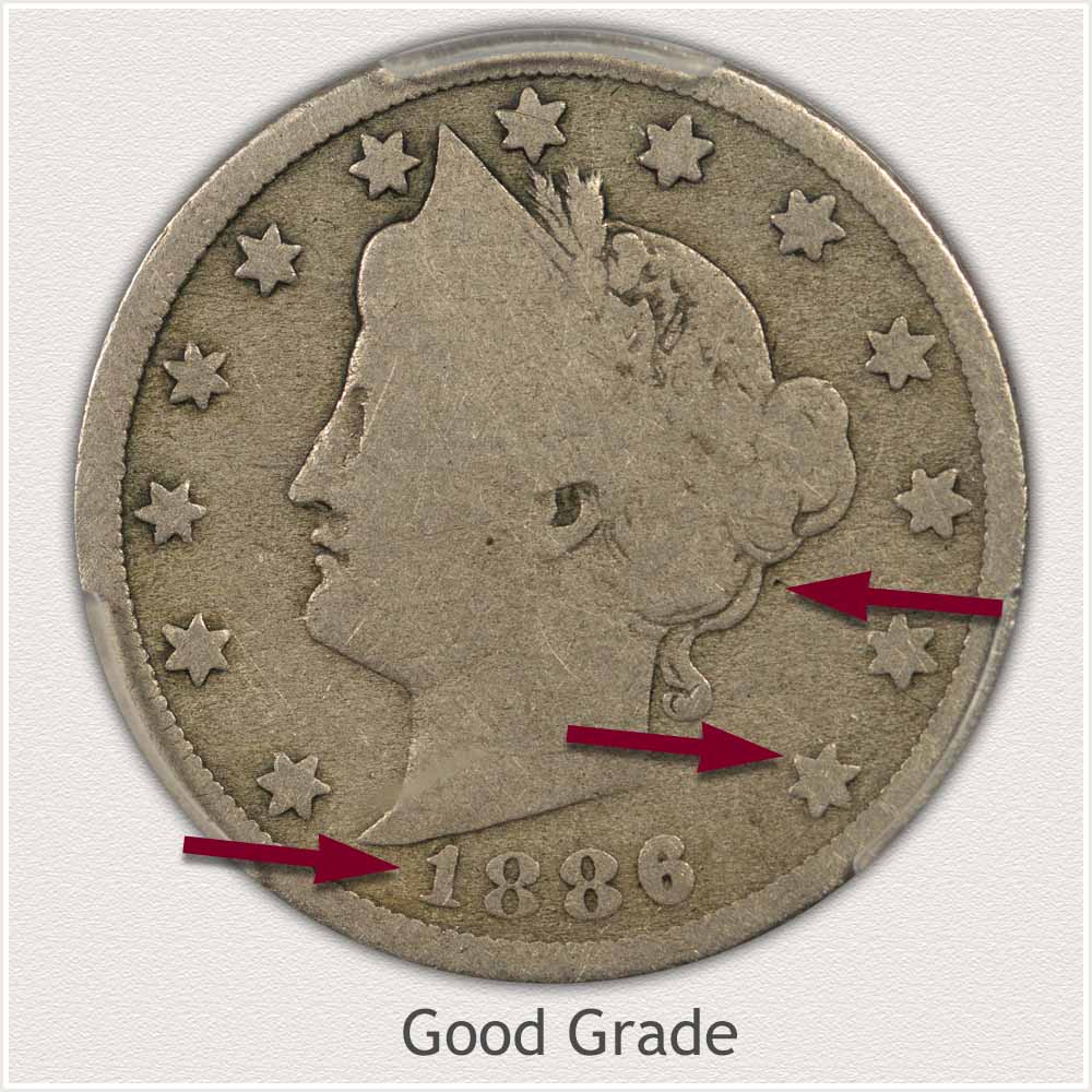 Example Liberty Nickel in Good Grade Condition