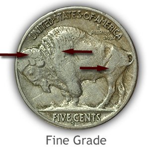Grading Reverse Fine Buffalo Nickels