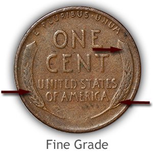 Grading Reverse Fine Lincoln Wheat Penny