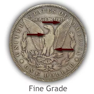 Grading Reverse Fine Condition Morgan Silver Dollars