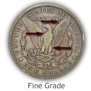 Grading Reverse Fine Condition Morgan Silver Dollars