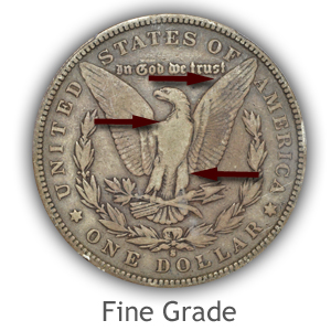 Grading Reverse Fine Condition Morgan Silver Dollars