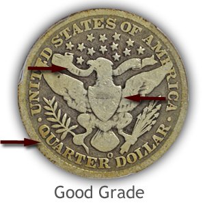 Grading Reverse Good Condition Barber Quarters