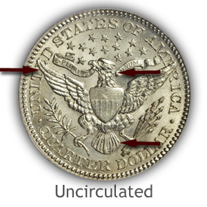 Grading Reverse Uncirculated Barber Quarters