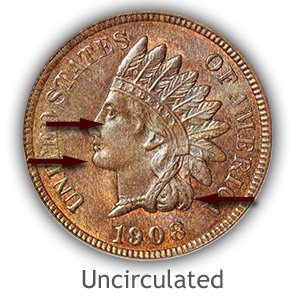 Grading Obverse Uncirculated Indian Head Pennies