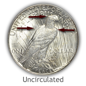 Grading Reverse Uncirculated Peace Silver Dollars