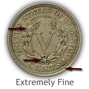 Grading Reverse Extremely Fine Liberty Nickels
