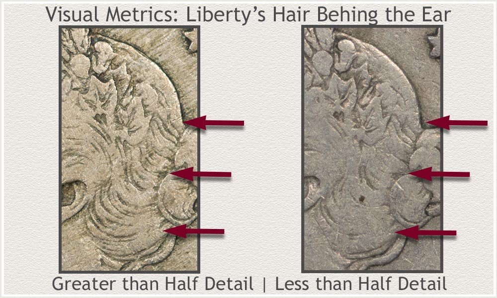 Levels of Wear on Hair Detail Area Back of Ear