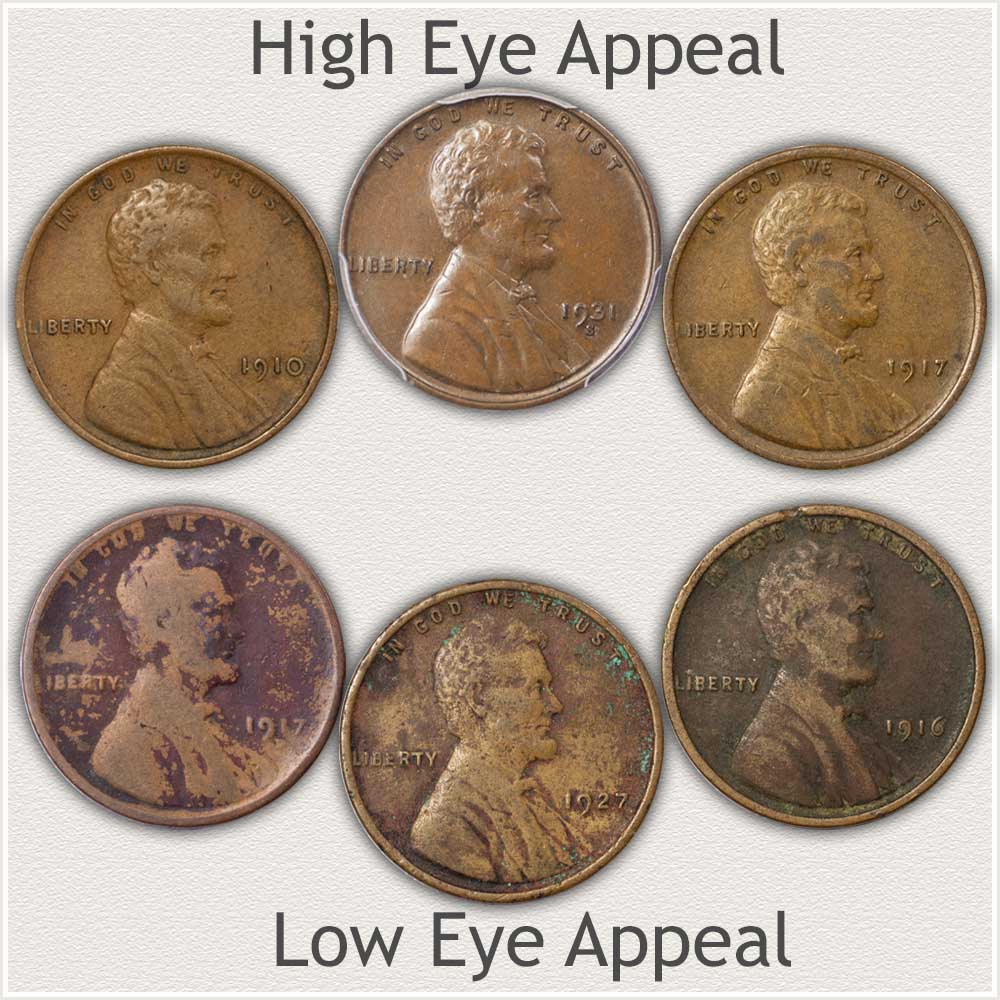 Comparing High and Low Eye Appeal Cents