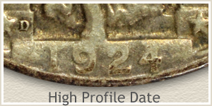 High Profile Date Standing Liberty Quarter