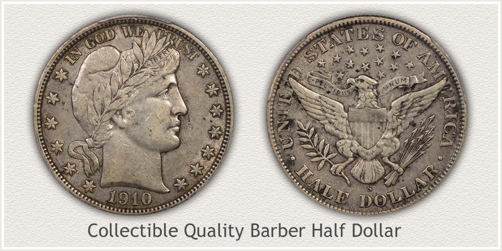 Collector Grade Barber Half Dollar
