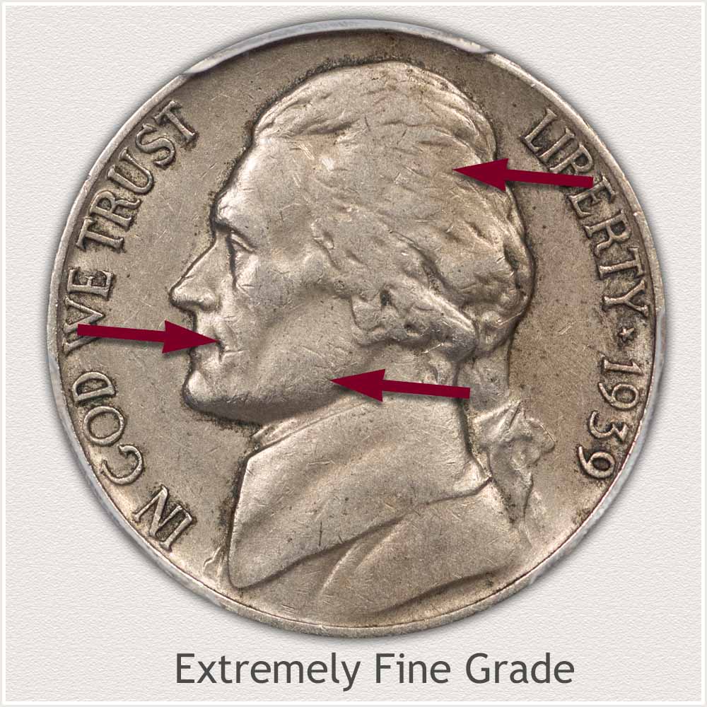 Jefferson Nickel Extremely Fine Grade