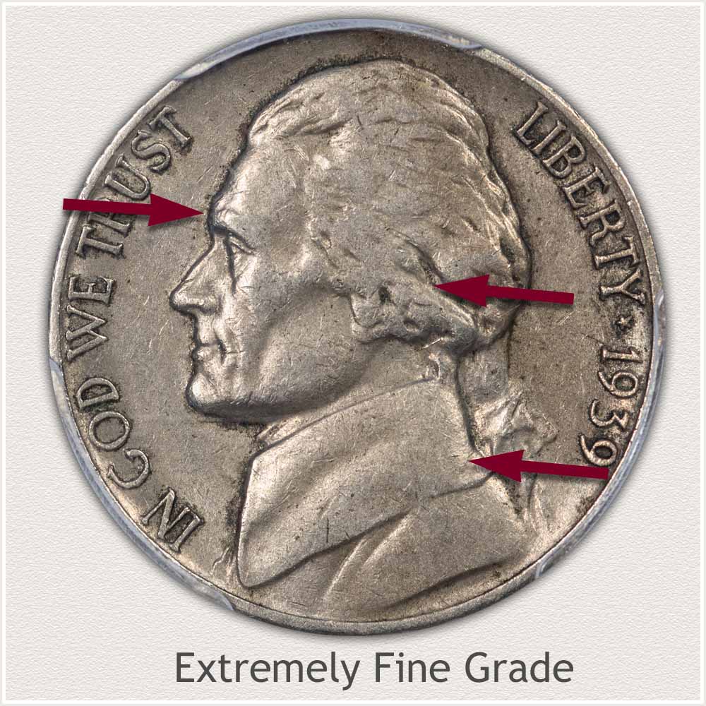 Jefferson Nickel Extremely Fine Grade