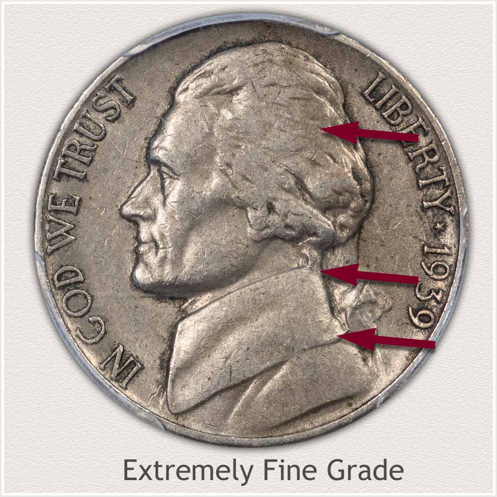 Jefferson Nickel Extremely Fine Grade