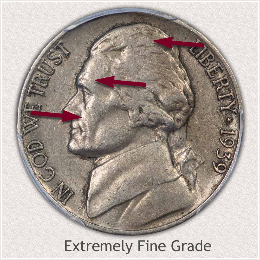 Jefferson Nickel Extremely Fine Grade